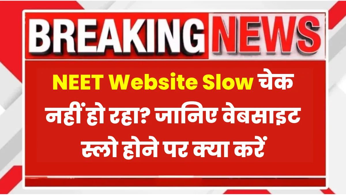 NEET Website Slow